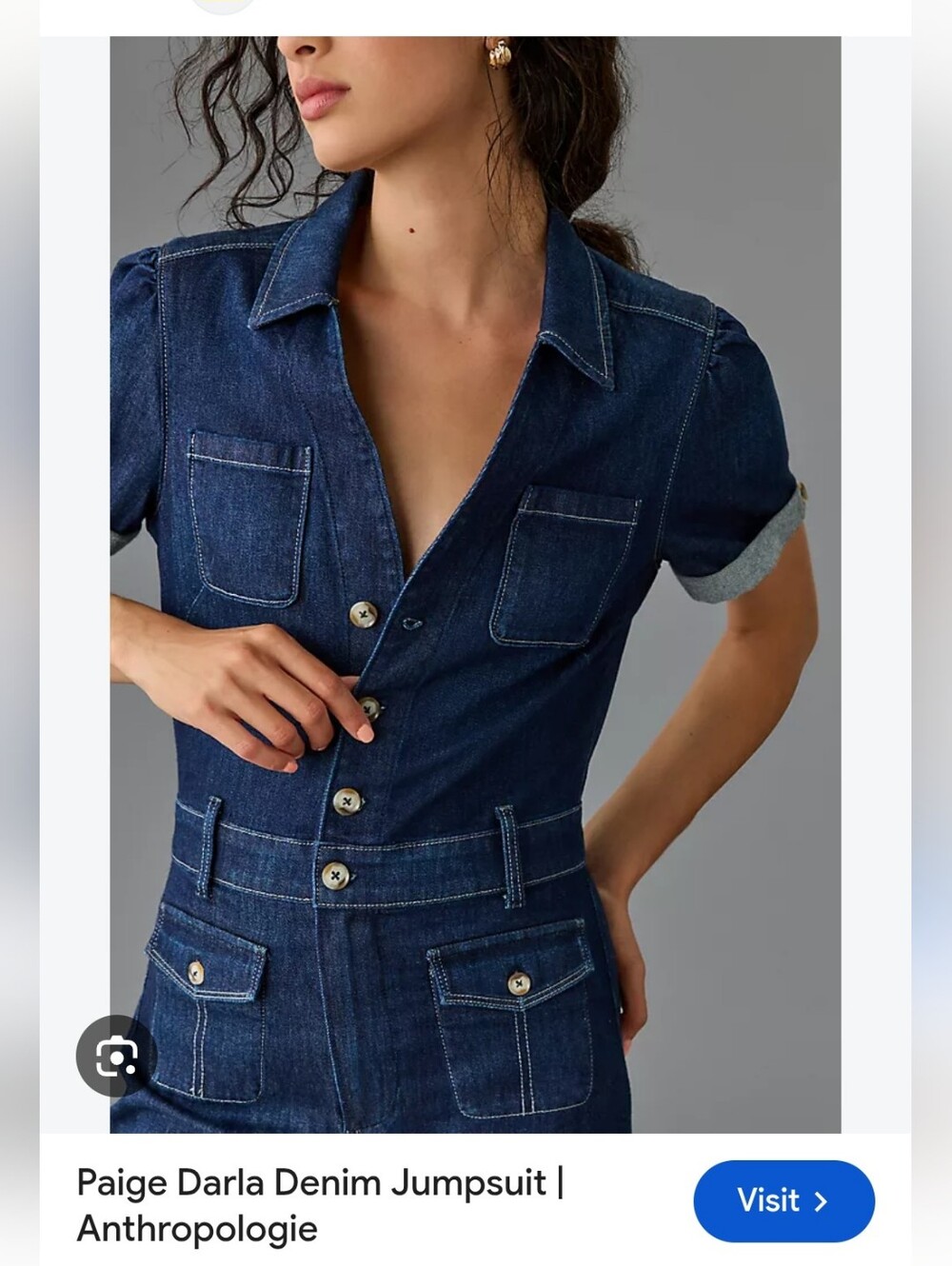 PAIGE Darla Jumpsuit In Dark Indigo Denim